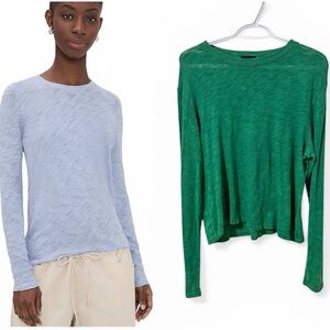 ATM Anthony Thomas Melillo Green Slub Jersey Long Sleeve Tee size Medium